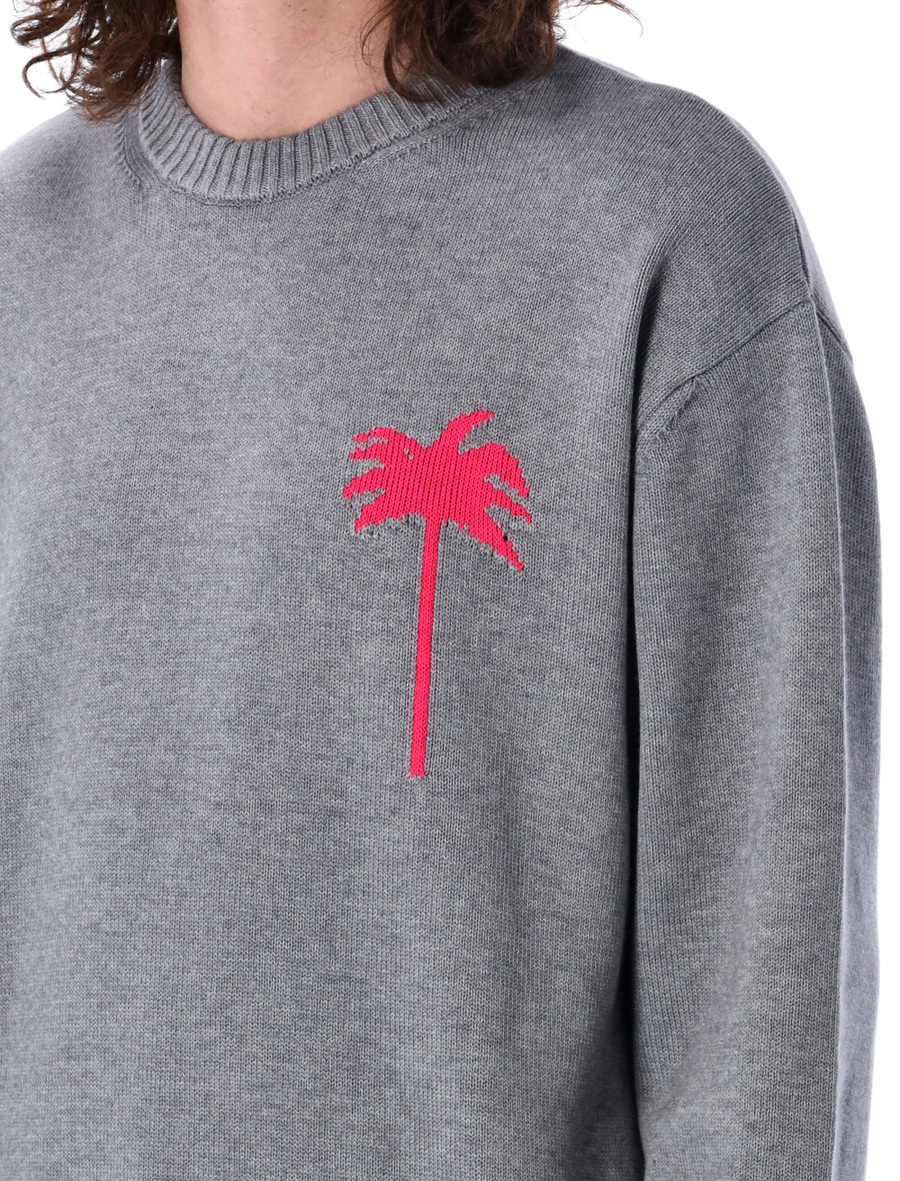 Palm inlay knit sweater - Spazio Pritelli