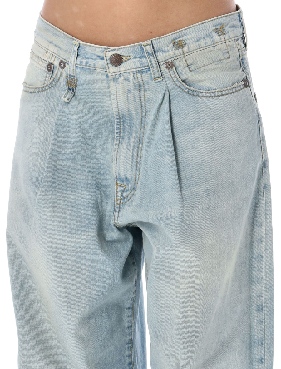 Damon pleated wide leg jean - Spazio Pritelli