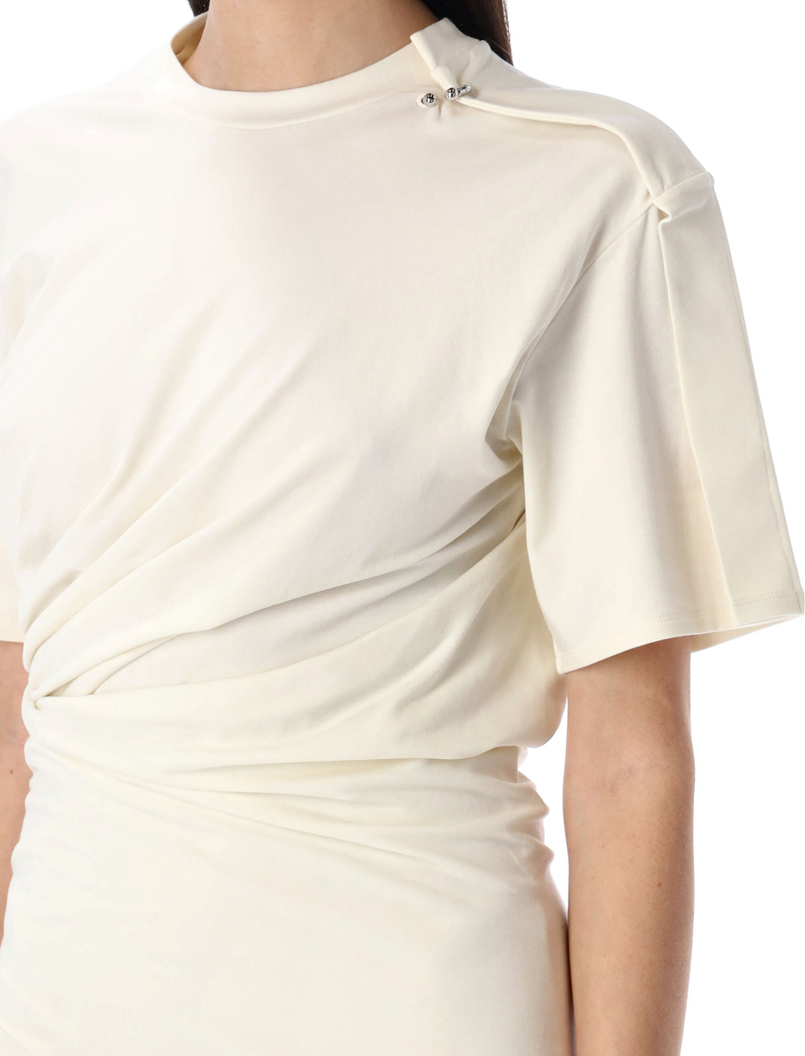 Draped pierced day dress - Spazio Pritelli