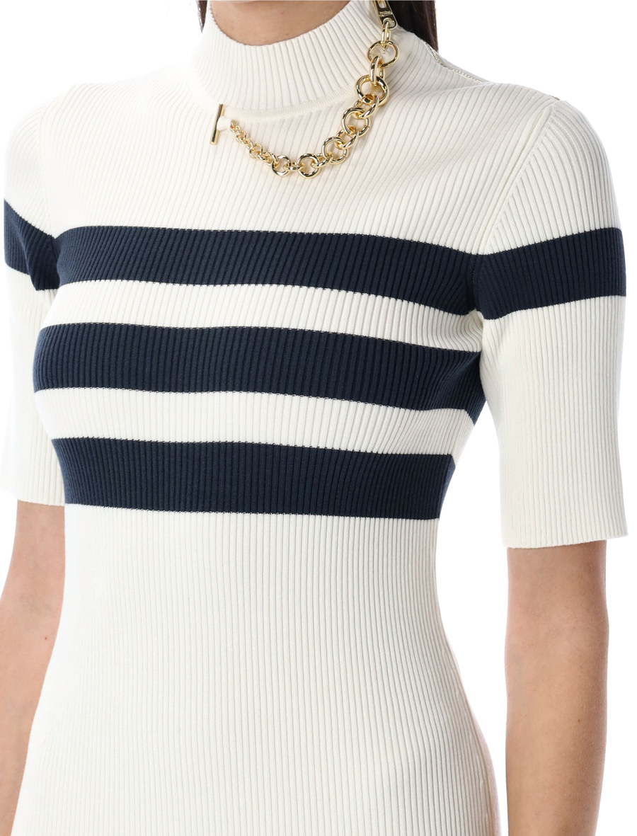 Striped long knit dress - Spazio Pritelli
