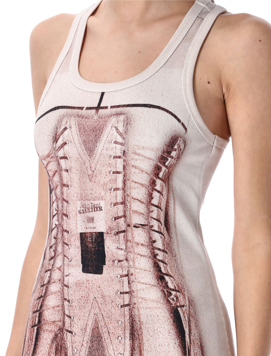 Corset trompe l'oeil knit dress - Spazio Pritelli