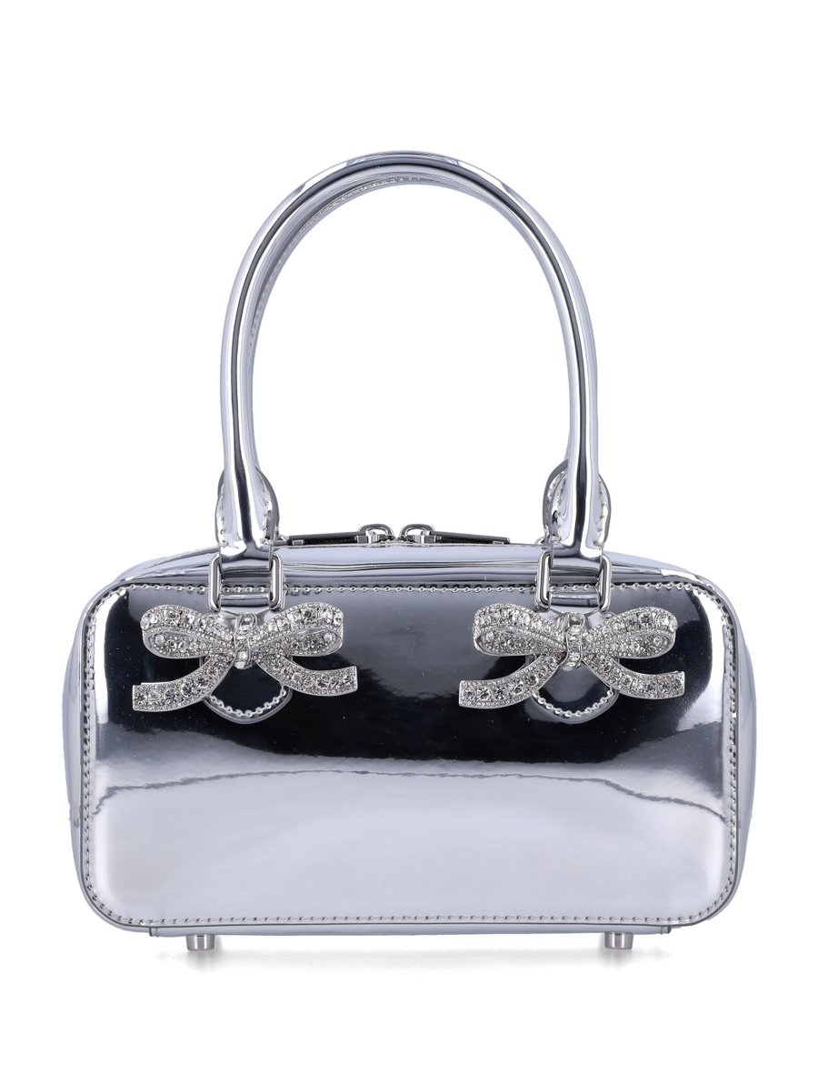 Metallic leather mini tote bag - Spazio Pritelli