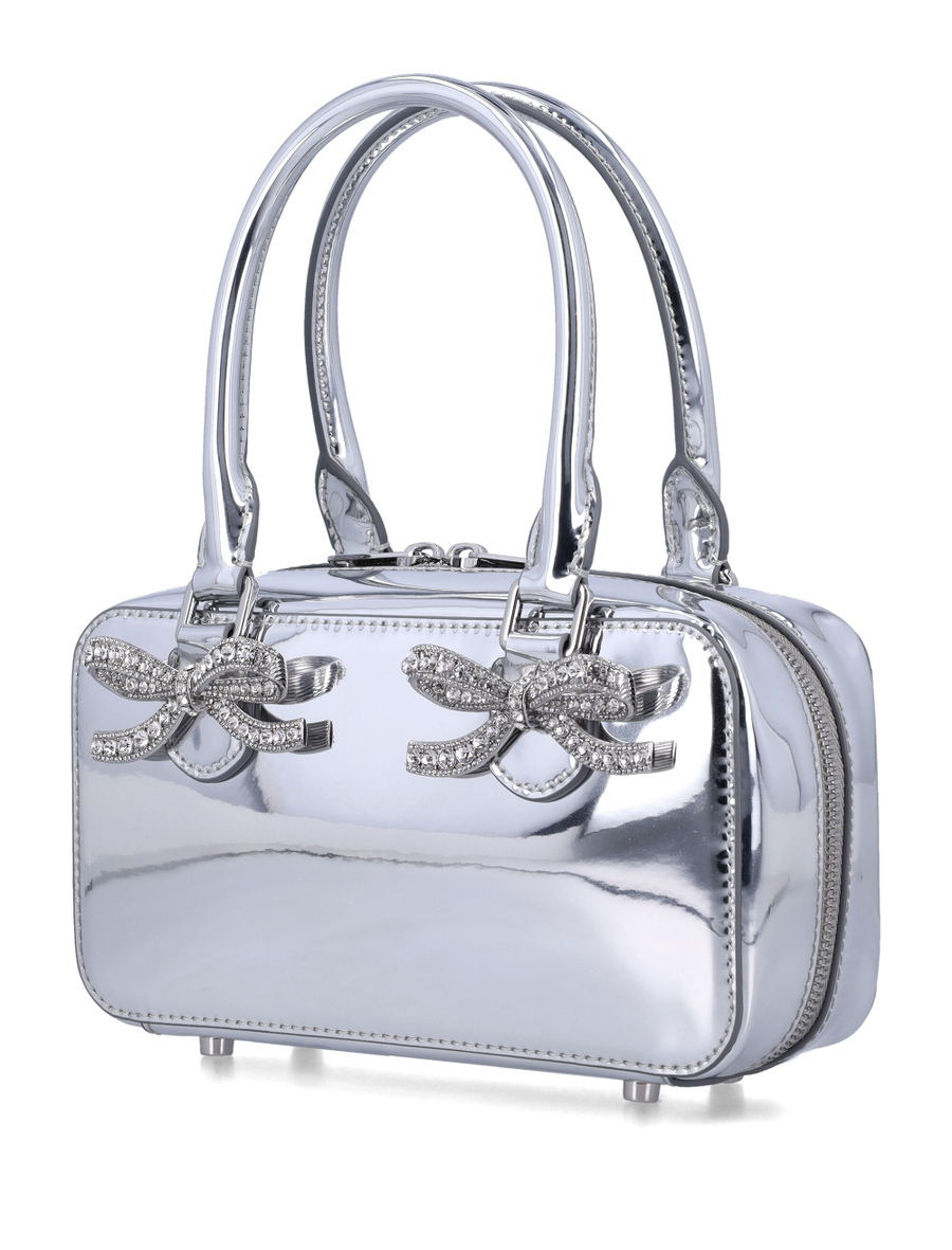 Metallic leather mini tote bag - Spazio Pritelli