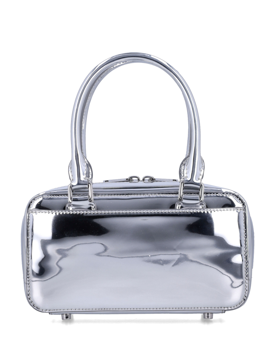 Metallic leather mini tote bag - Spazio Pritelli