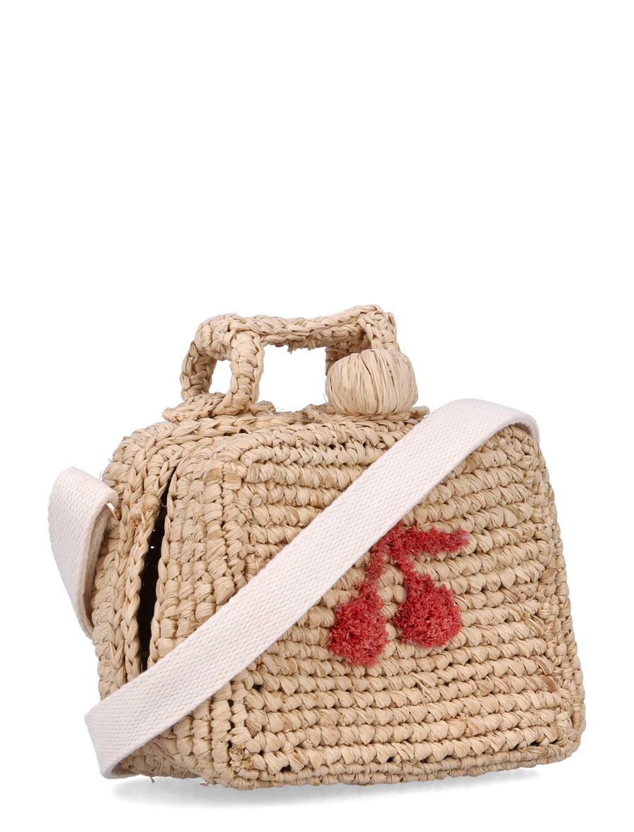Kid - Aimane raffia suitcase bag - Spazio Pritelli