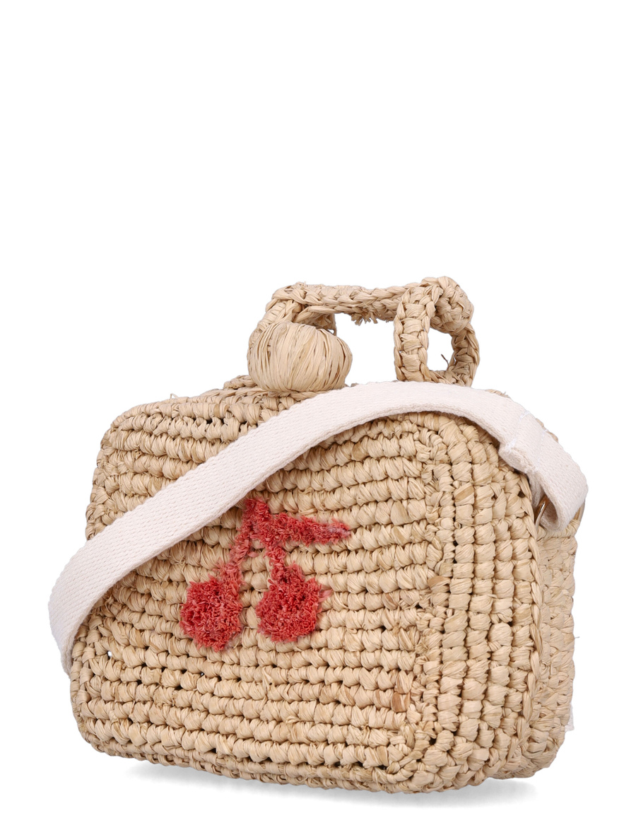 Kid - Aimane raffia suitcase bag - Spazio Pritelli