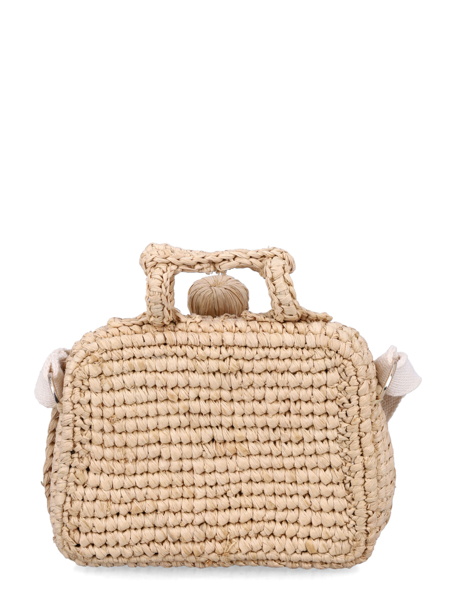 Kid - Aimane raffia suitcase bag - Spazio Pritelli