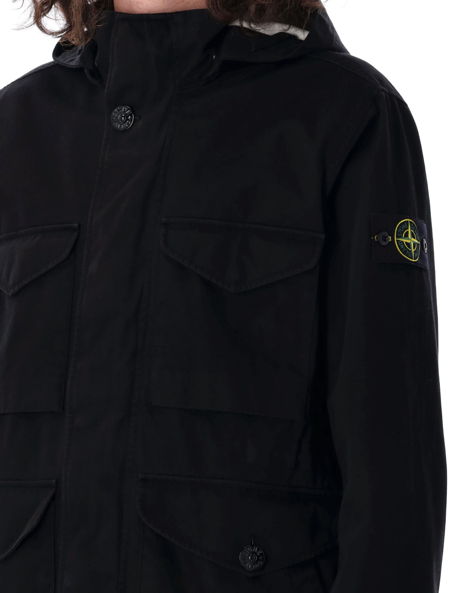 Raso Gommato hooded jacket - Spazio Pritelli