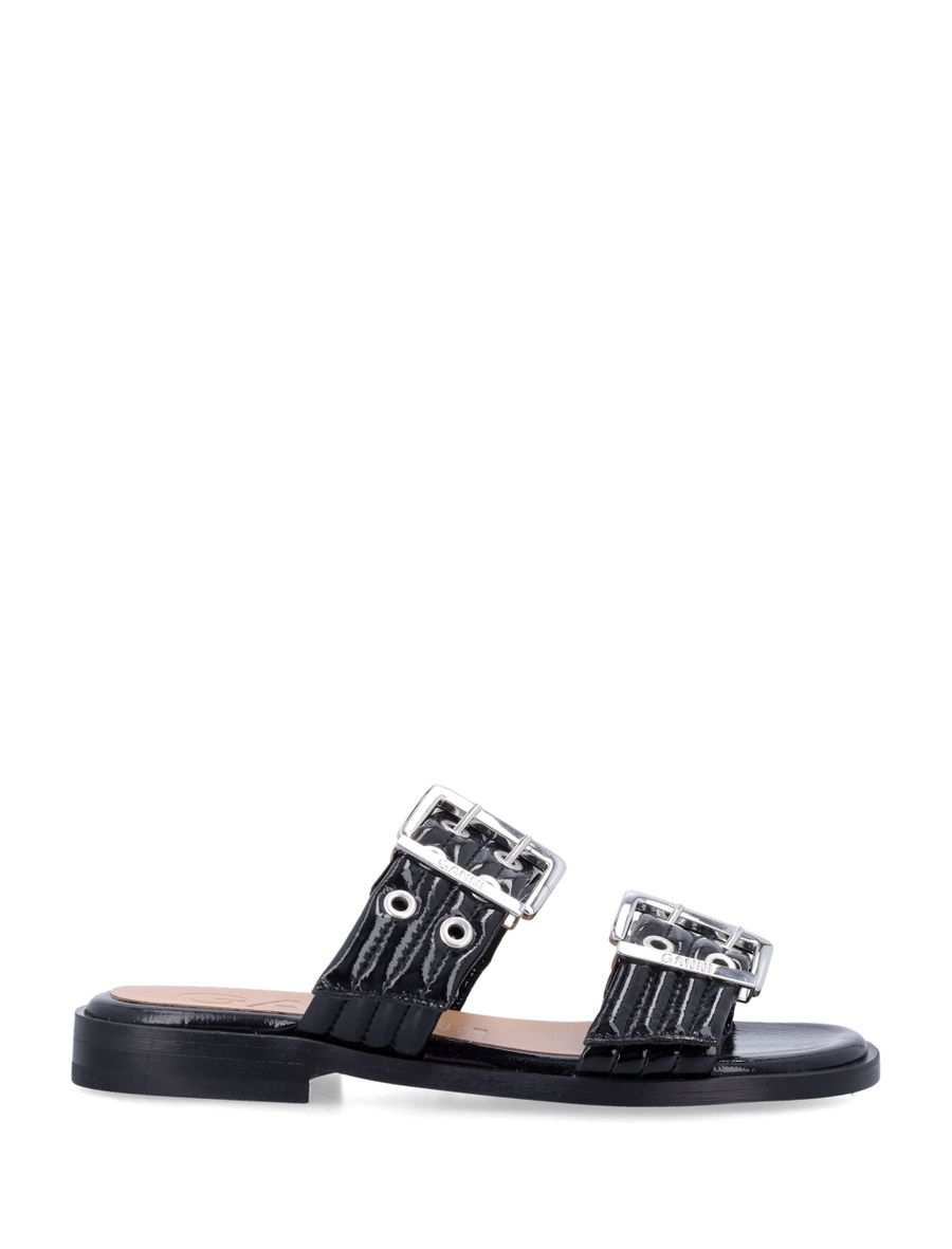 Feminine buckle two-strap sandals - Spazio Pritelli