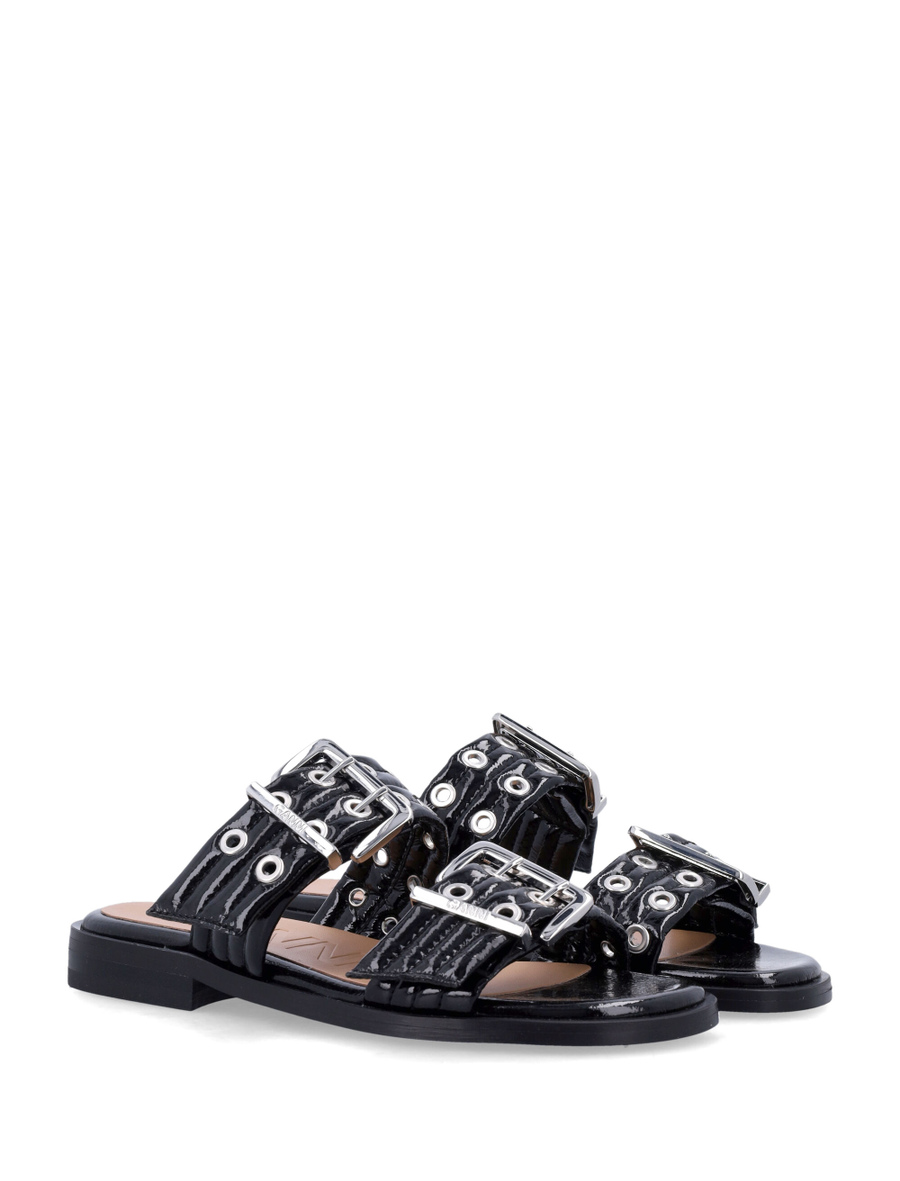 Feminine buckle two-strap sandals - Spazio Pritelli