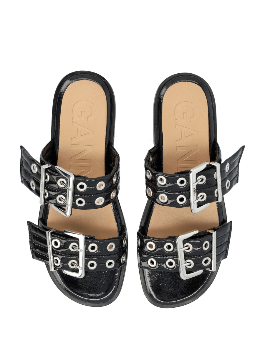 Feminine buckle two-strap sandals - Spazio Pritelli