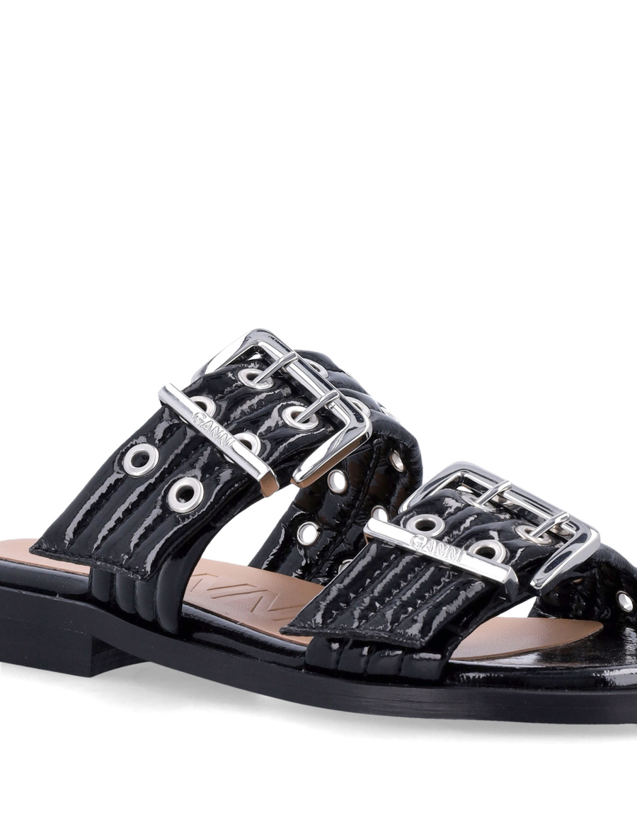 Feminine buckle two-strap sandals - Spazio Pritelli