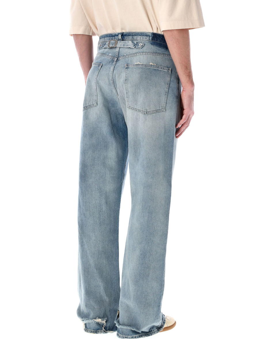 Buckle denim pants - Spazio Pritelli