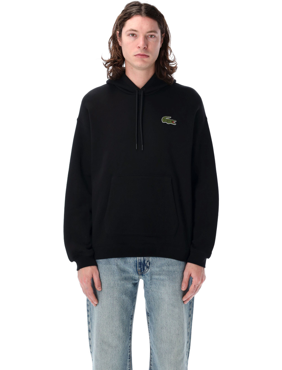 Loose fit Badge Accent hoodie - Spazio Pritelli