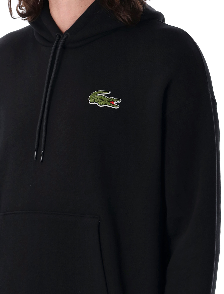 Loose fit Badge Accent hoodie - Spazio Pritelli