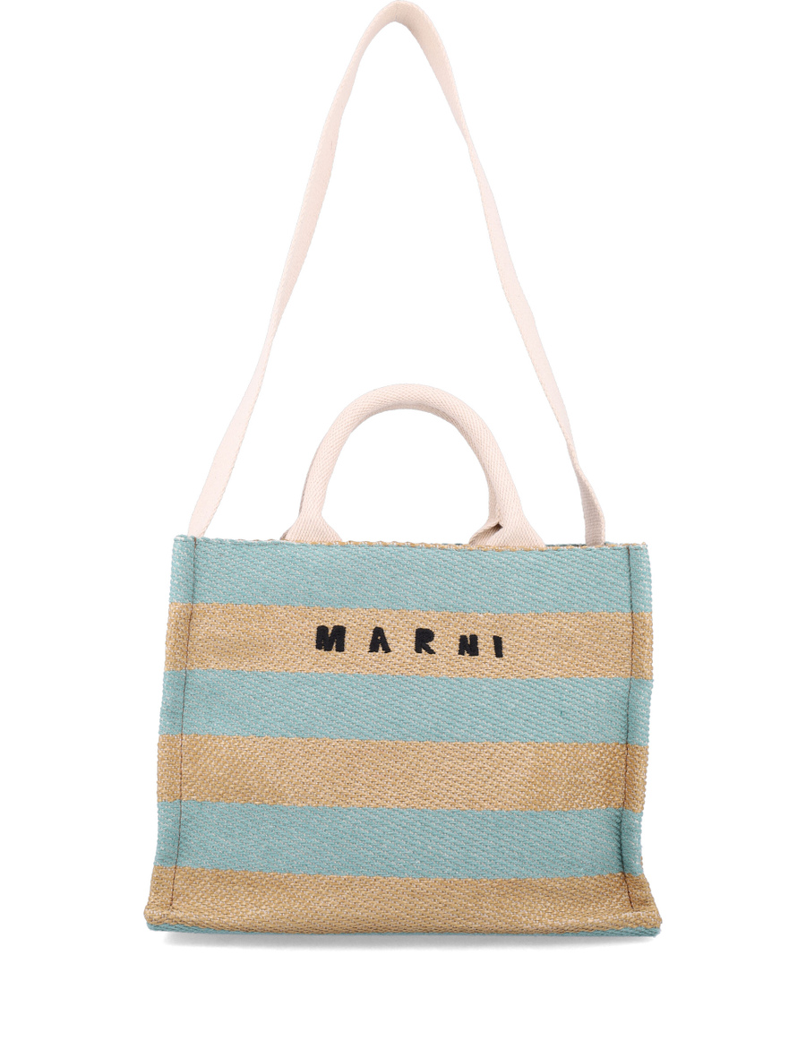 Raffia-effect small tote bag - Spazio Pritelli