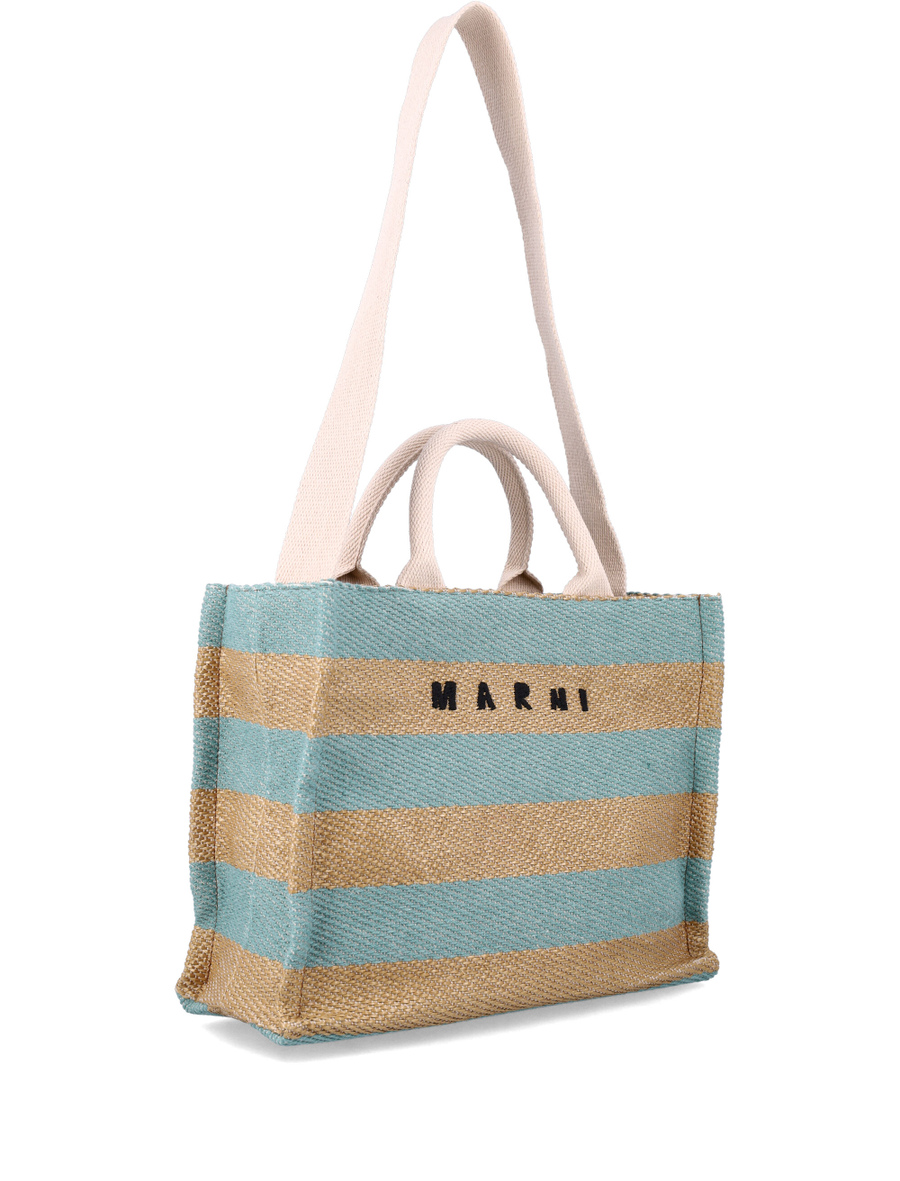 Raffia-effect small tote bag - Spazio Pritelli
