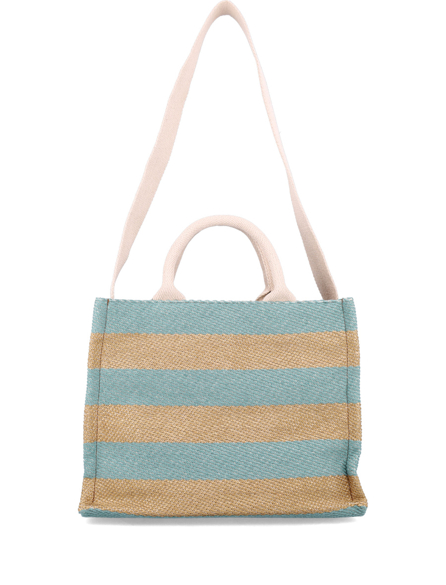 Raffia-effect small tote bag - Spazio Pritelli