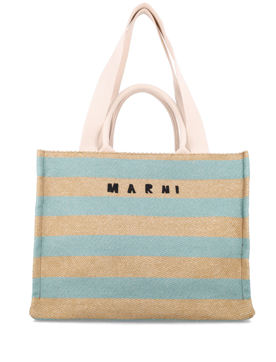 Raffia-effect medium tote bag - Spazio Pritelli