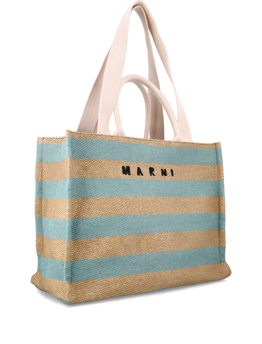 Raffia-effect medium tote bag - Spazio Pritelli