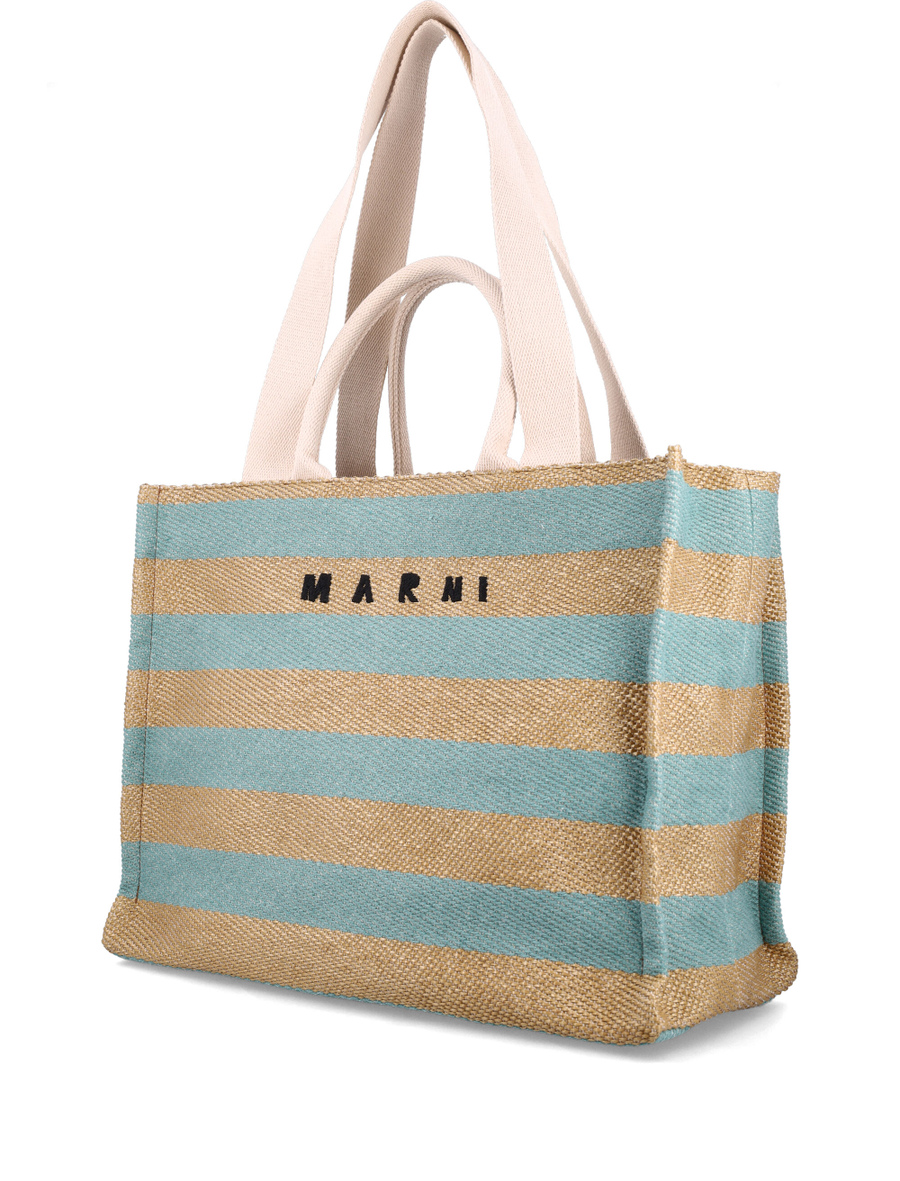 Raffia-effect medium tote bag - Spazio Pritelli