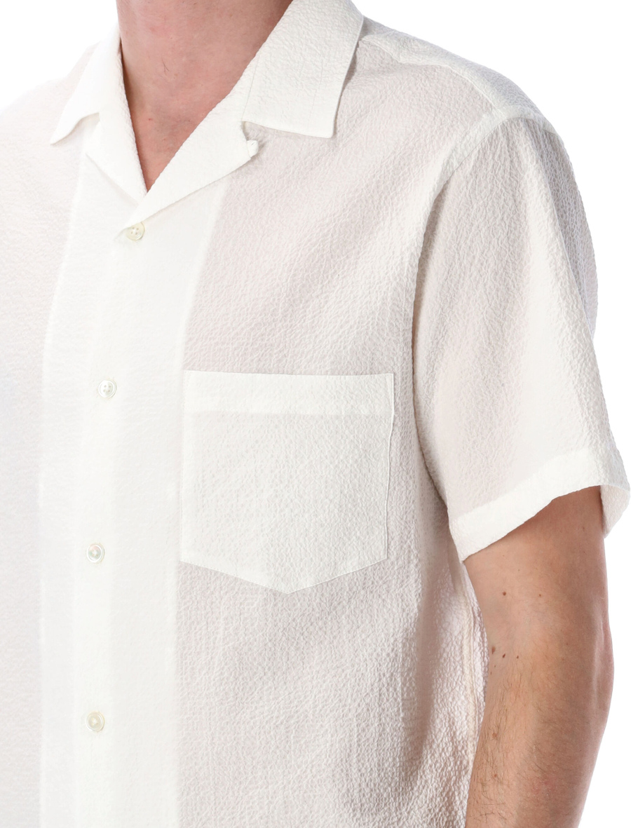 Seersucker bowling shirt - Spazio Pritelli