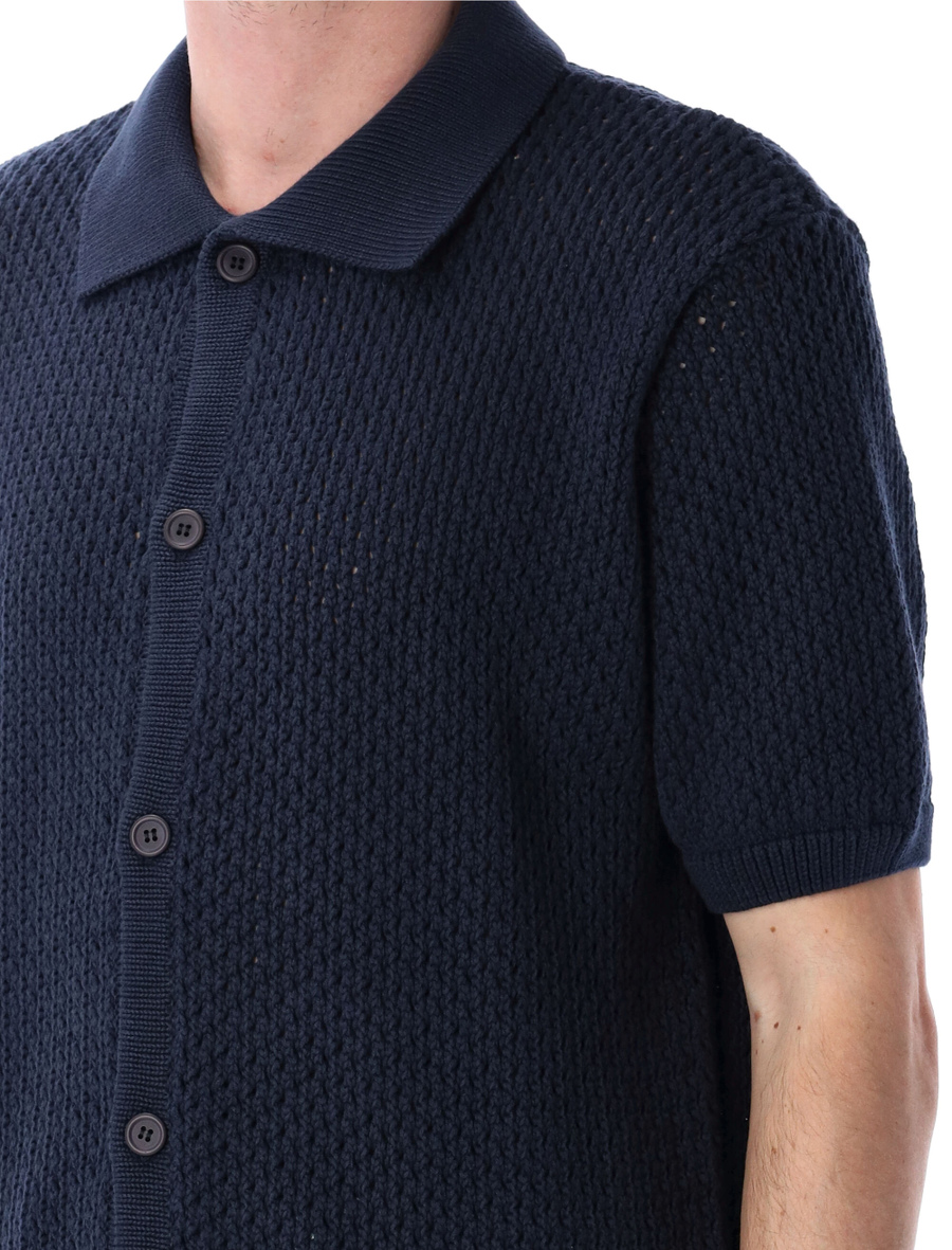 Crochet knit button shirt - Spazio Pritelli