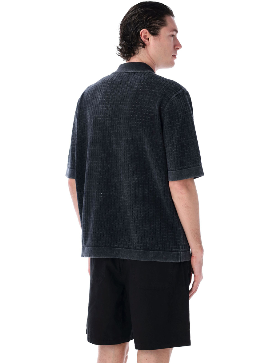 Washed Pointelle buttondown shirt - Spazio Pritelli
