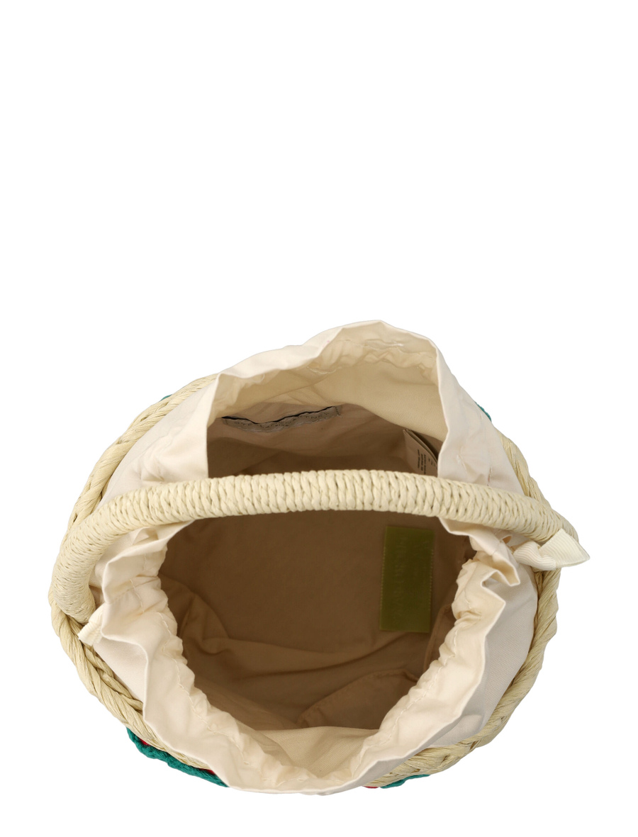 Kid - Strawberry straw bucket bag - Spazio Pritelli