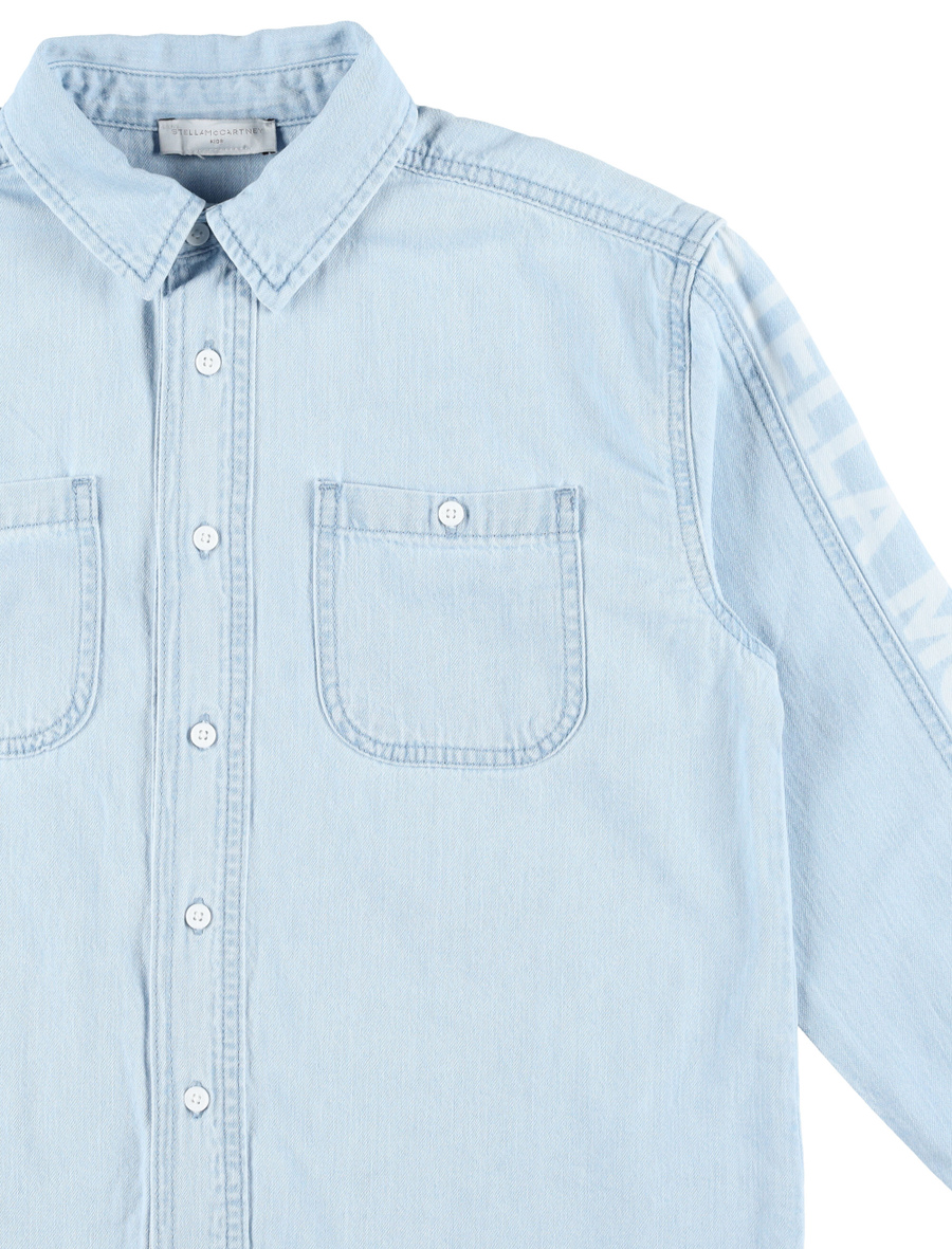 Kid - Branded denim shirt - Spazio Pritelli
