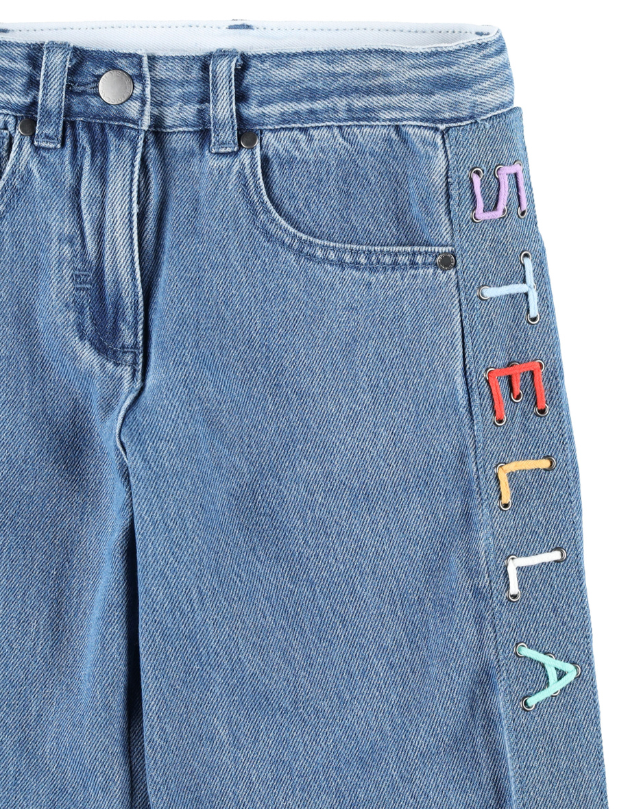 Kid - Logo denim pant - Spazio Pritelli