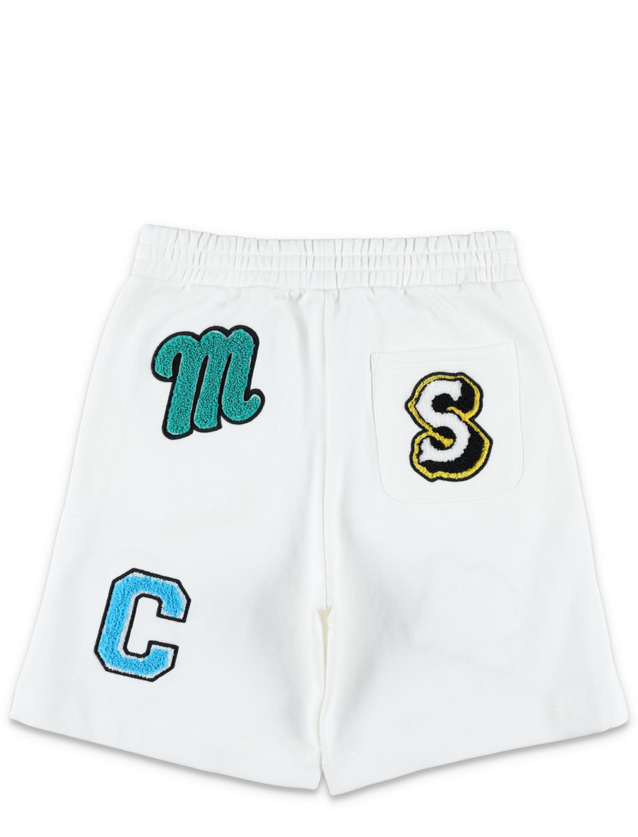 Kid - Brand initials patch sweatshorts - Spazio Pritelli