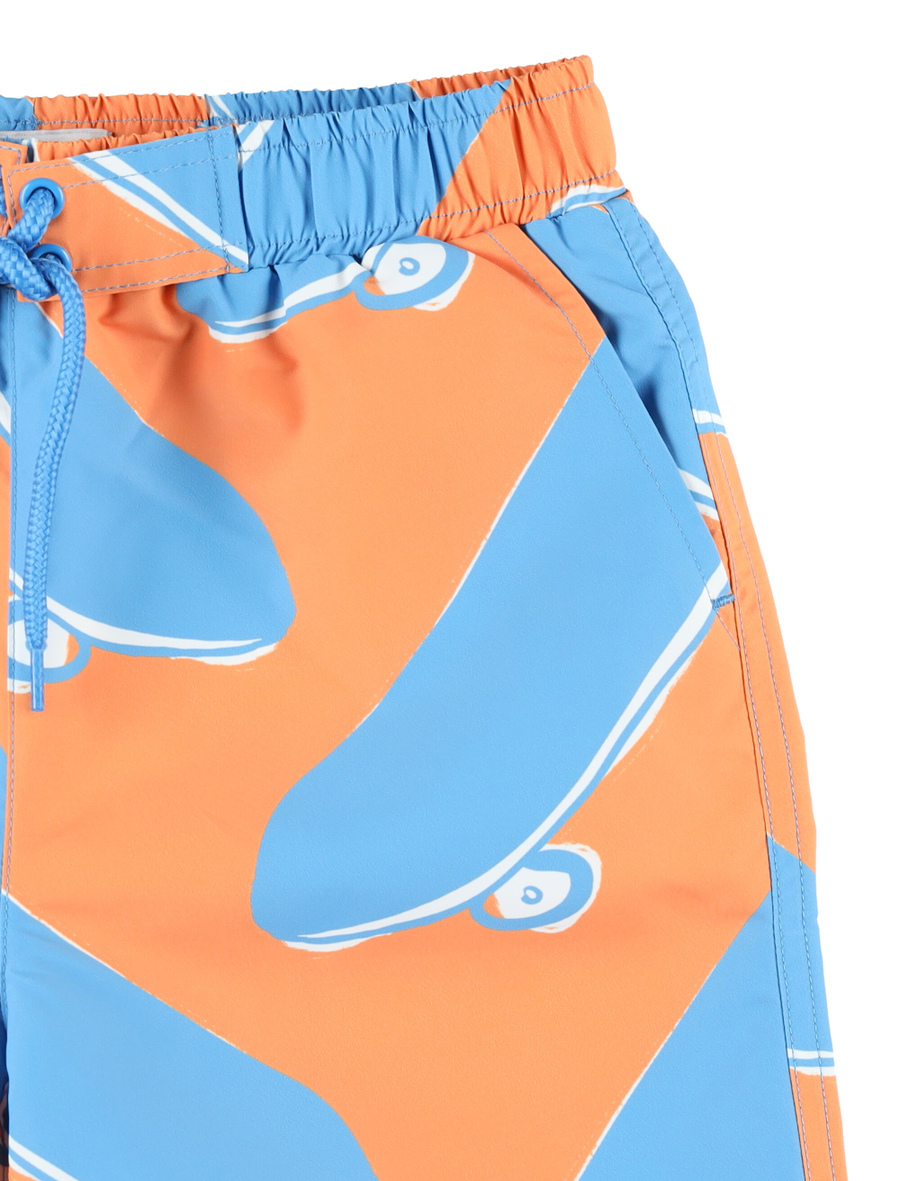 Kid - Skateboard print swim shorts - Spazio Pritelli