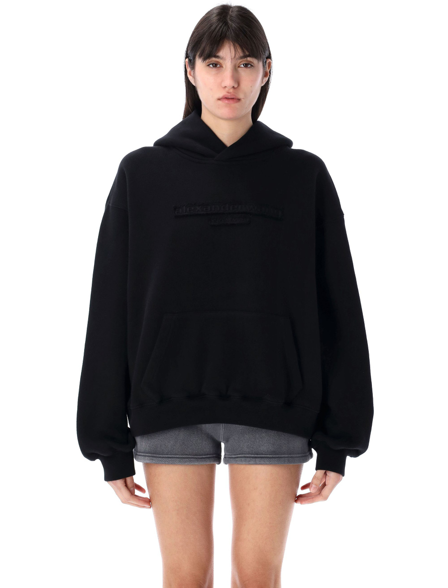 Distressed logo hoodie - Spazio Pritelli