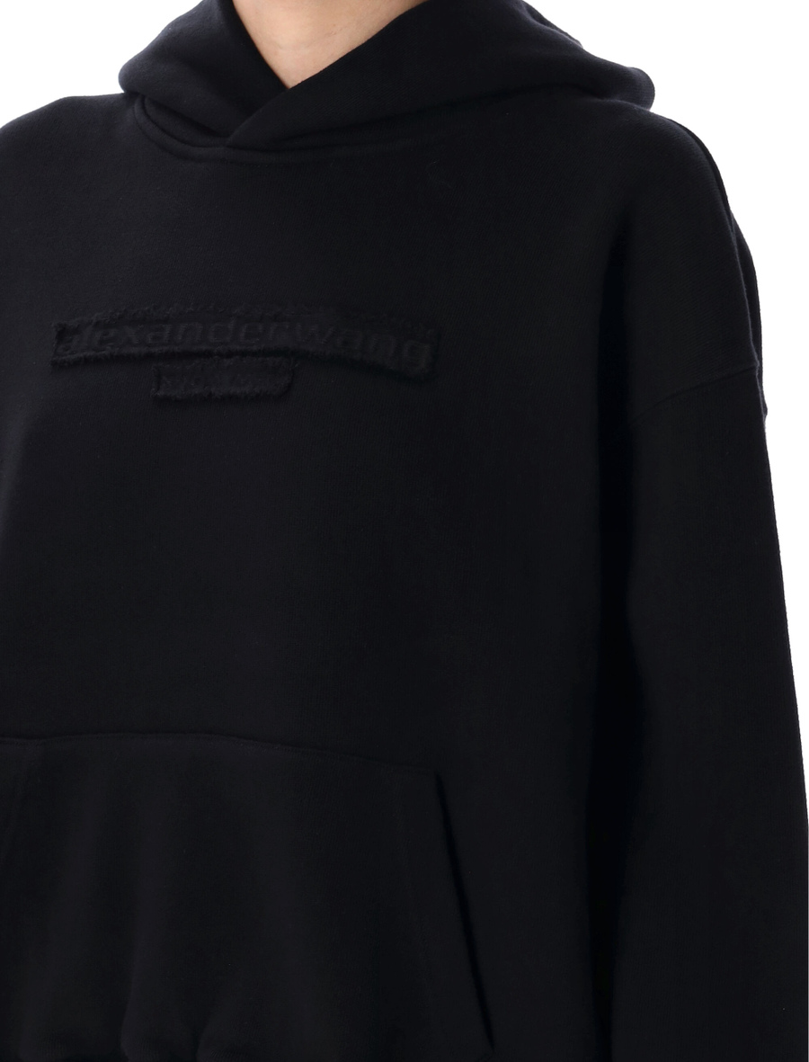 Distressed logo hoodie - Spazio Pritelli