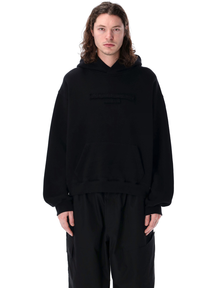 Distressed logo hoodie - Spazio Pritelli