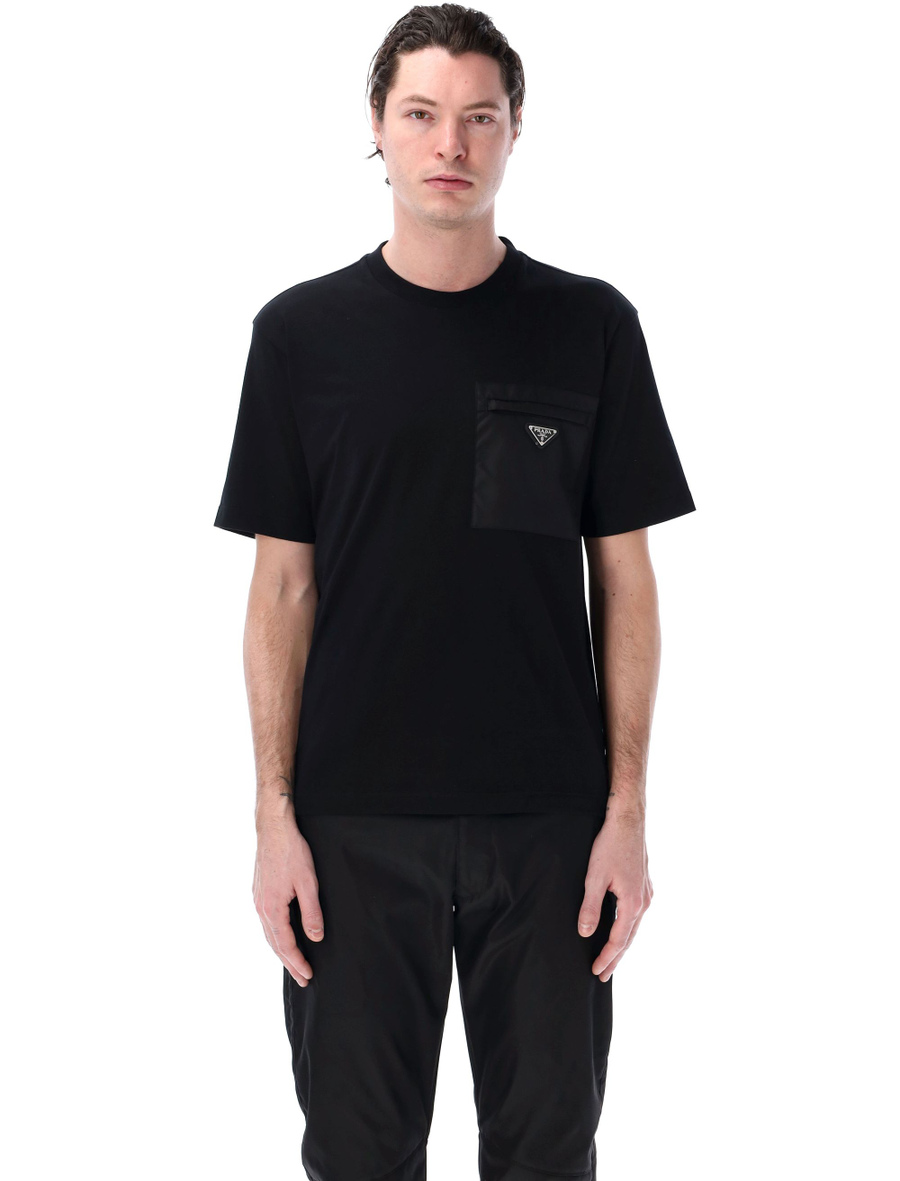 Re-nylon and jersey t-shirt - Spazio Pritelli