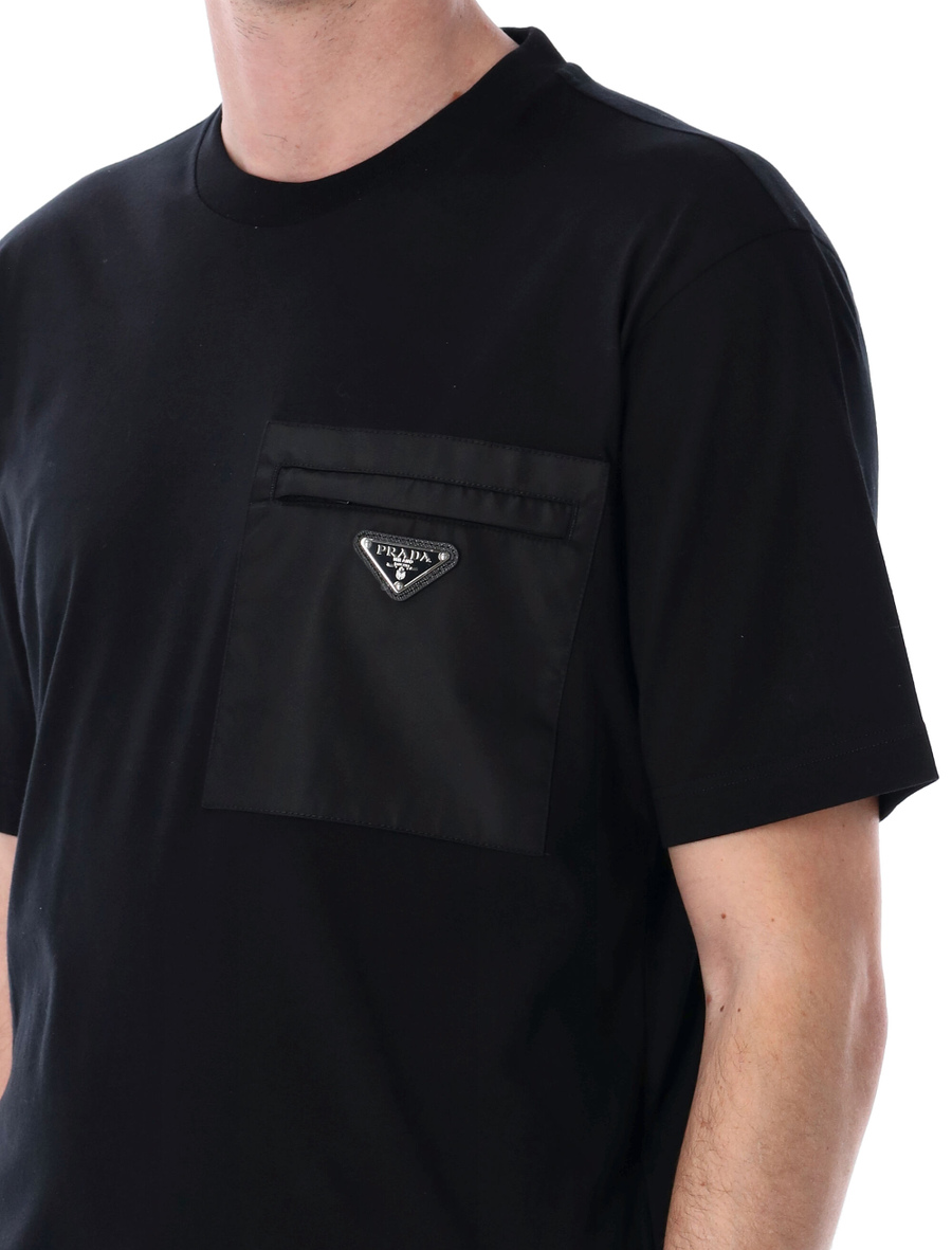 Re-nylon and jersey t-shirt - Spazio Pritelli