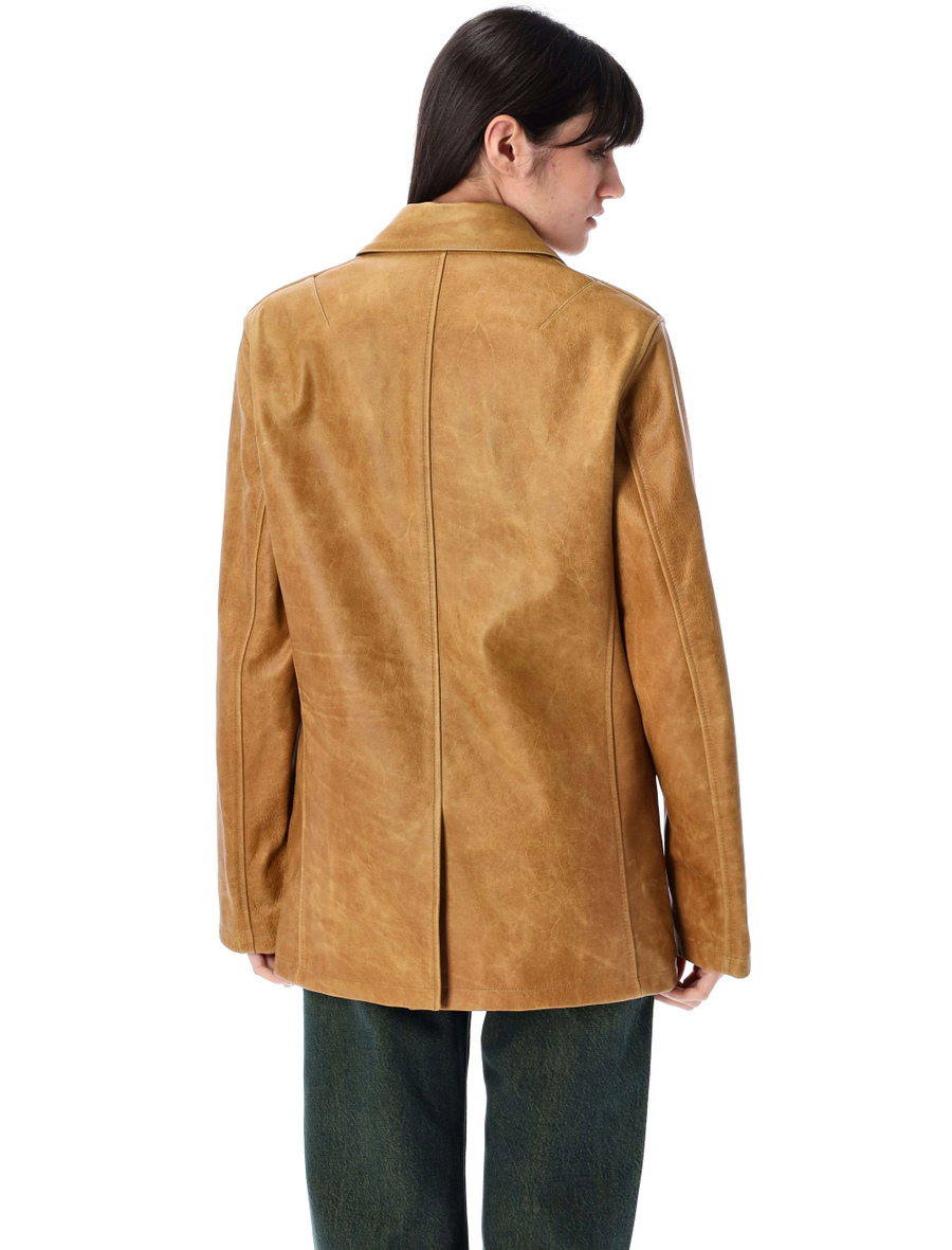 Opening leather blazer - Spazio Pritelli