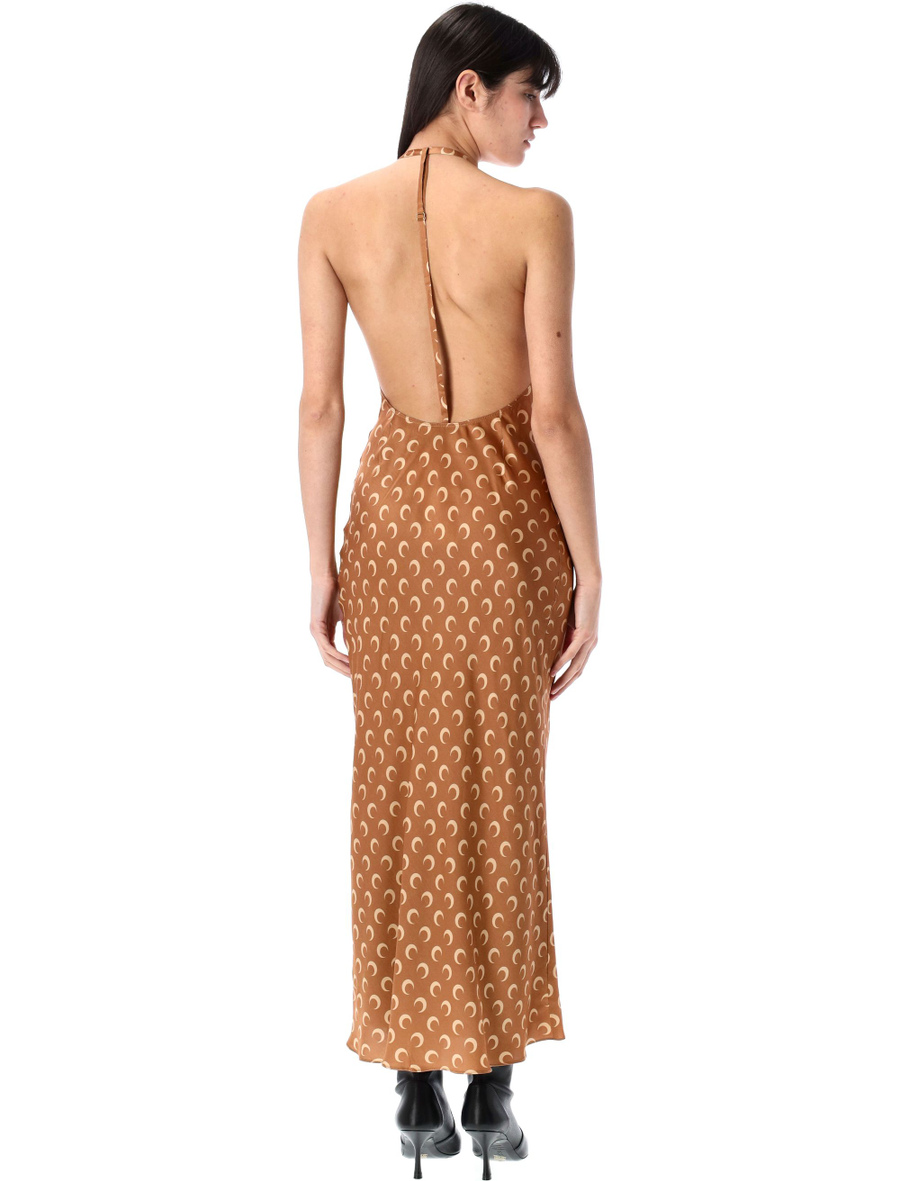 Moon satin long slip dress - Spazio Pritelli