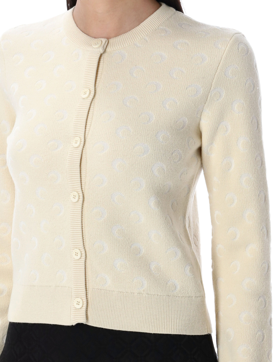 Moon jacquard knit fitted cardigan - Spazio Pritelli