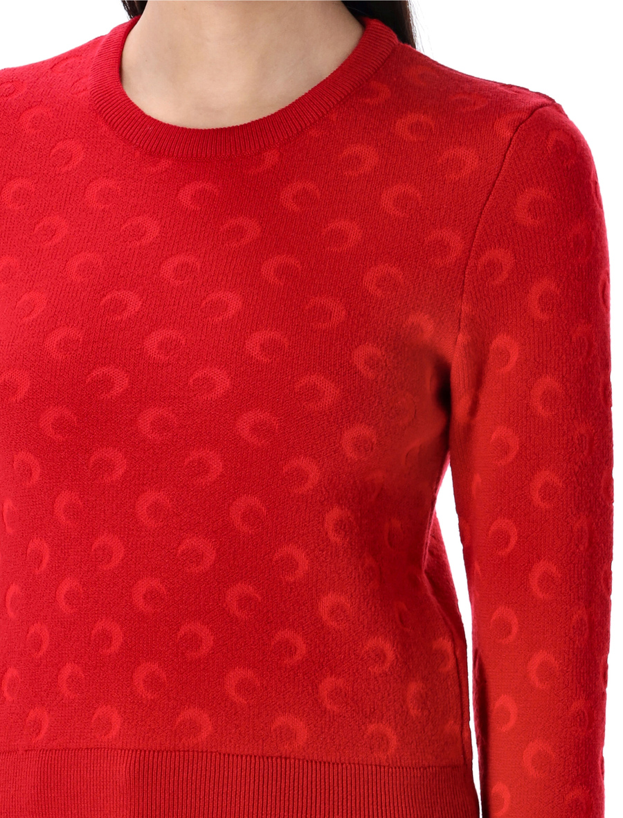 Moon jacquard knit fitted sweater - Spazio Pritelli