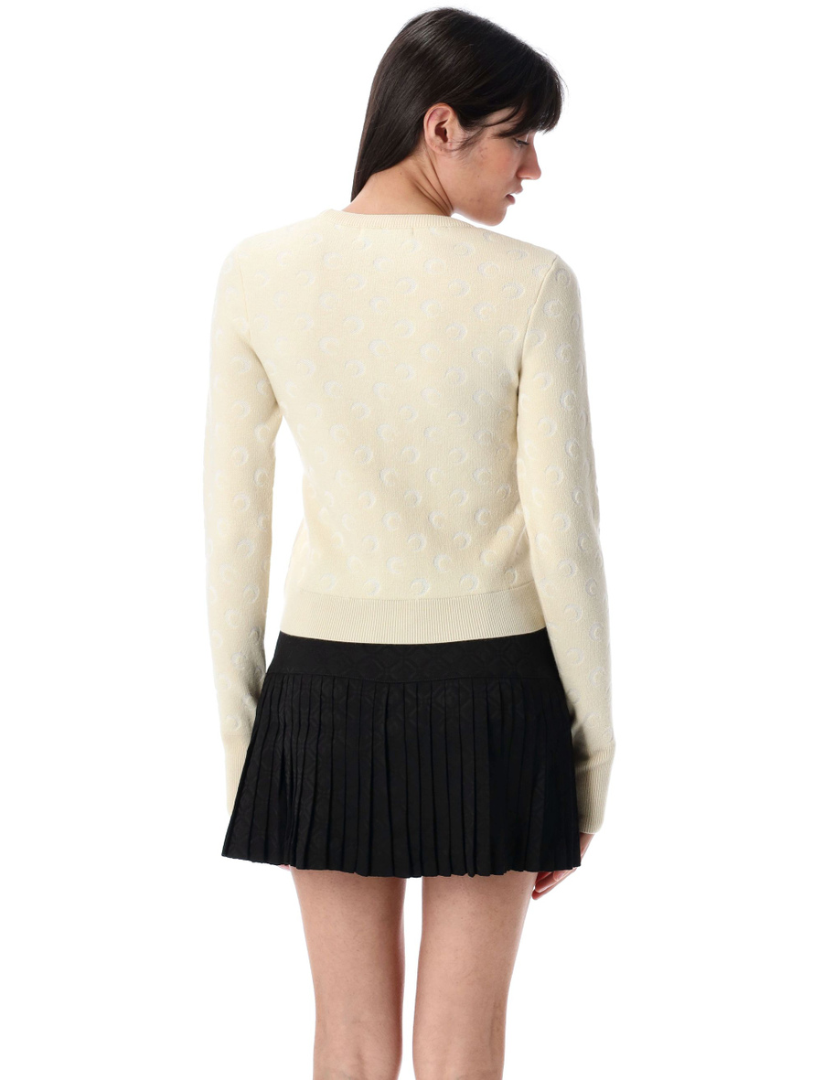 Moon jacquard knit fitted sweater - Spazio Pritelli