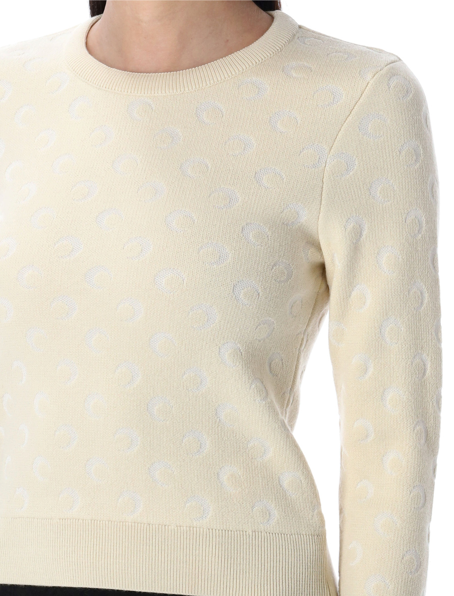 Moon jacquard knit fitted sweater - Spazio Pritelli