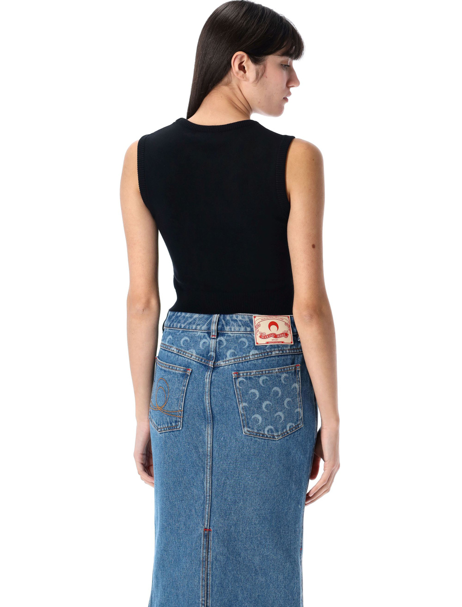 Moon logo knit vest - Spazio Pritelli