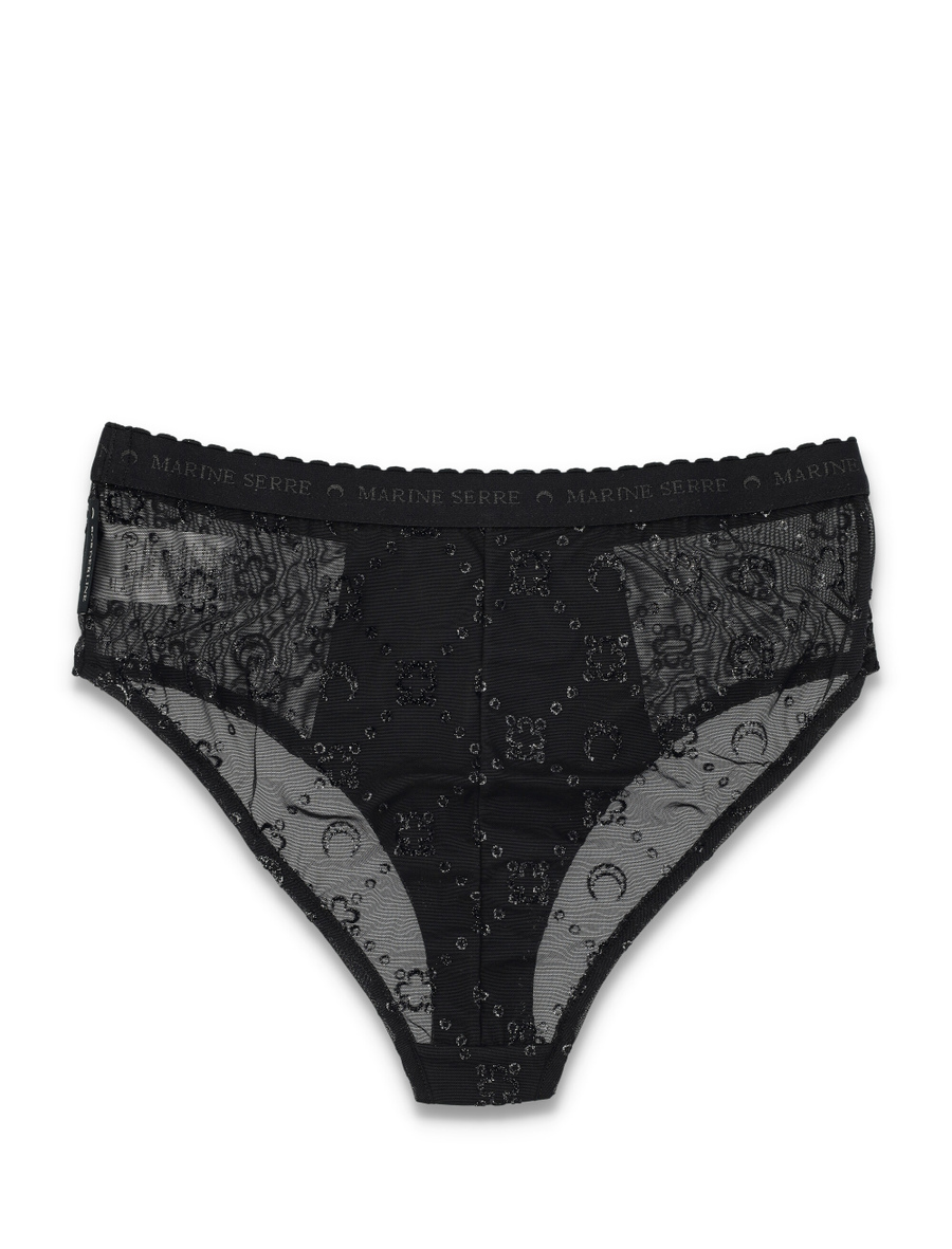 High elastic brief mesh flock glitter - Spazio Pritelli