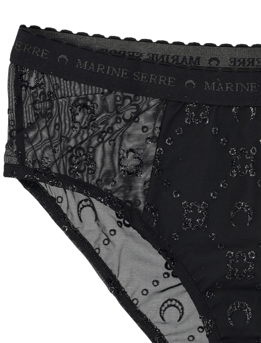 High elastic brief mesh flock glitter - Spazio Pritelli